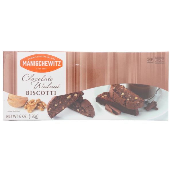 MANISCHEWITZ: Biscotti Choc Walnut, 6 oz