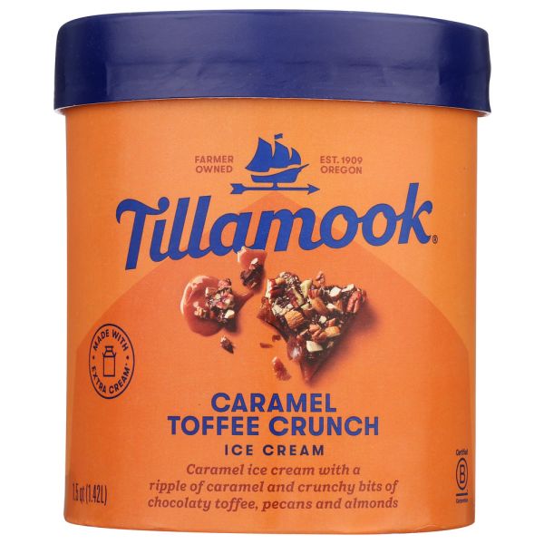 TILLAMOOK: Ice Cream Caramel Toffee Crunch, 48 oz