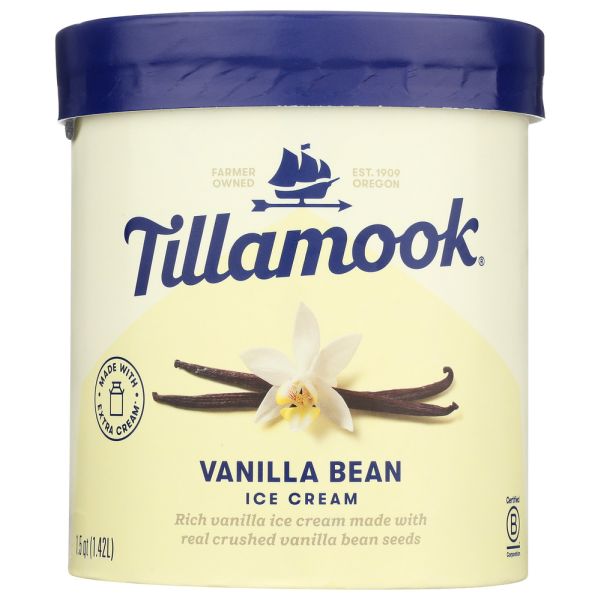 TILLAMOOK: Ice Cream Vanilla Bean, 48 oz