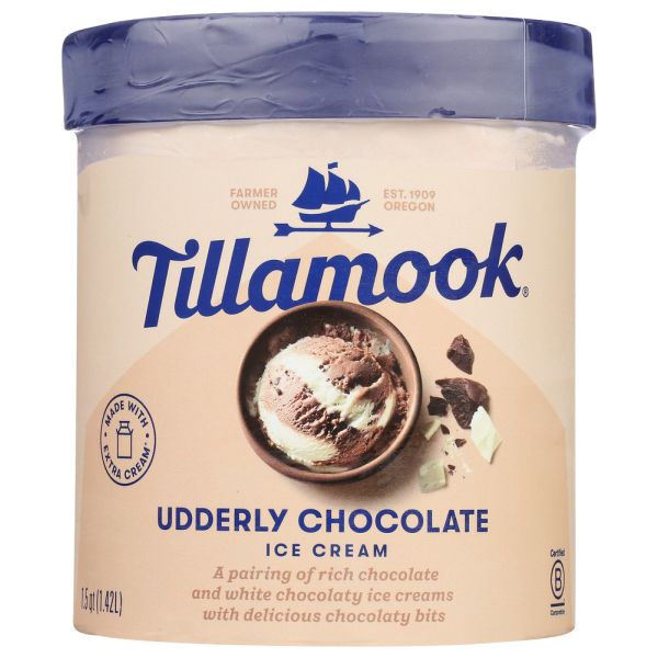 TILLAMOOK: Ice Cream Udderly Chocolate, 48 oz