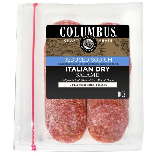 COLUMBUS: Italian Dry Salame Reduced Sodium, 10 oz