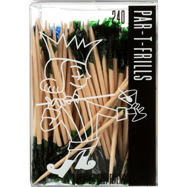 SOODHALTER: Par-T-Frills Wooden Toothpick, 240 pc