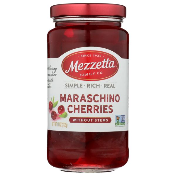 MEZZETTA: Maraschino Cherries Without Stems, 11 oz