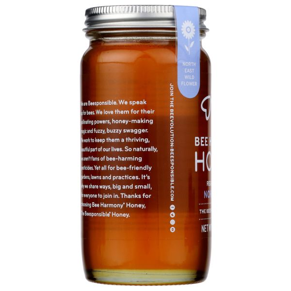 BEE HARMONY: Regional Raw Northeast Honey, 12 oz