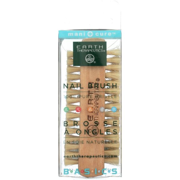 EARTH THERAPEUTICS: Genuine Bristle Nail Brush, 1 ea