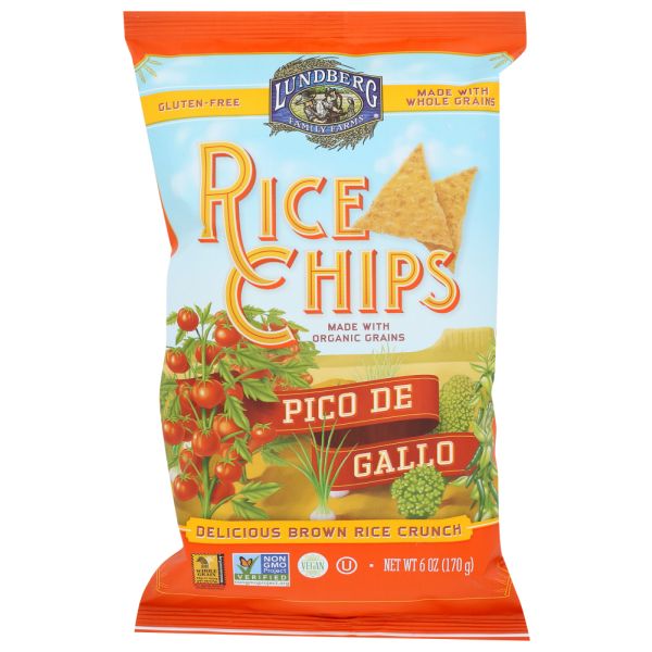 LUNDBERG: Pico de Gallo Rice Chips, 6 oz
