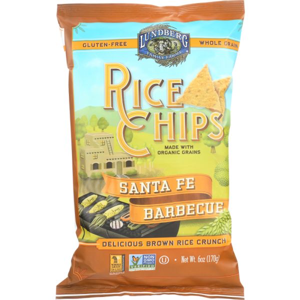 LUNDBERG: Rice Chips Santa Fe Barbecue, 6 oz