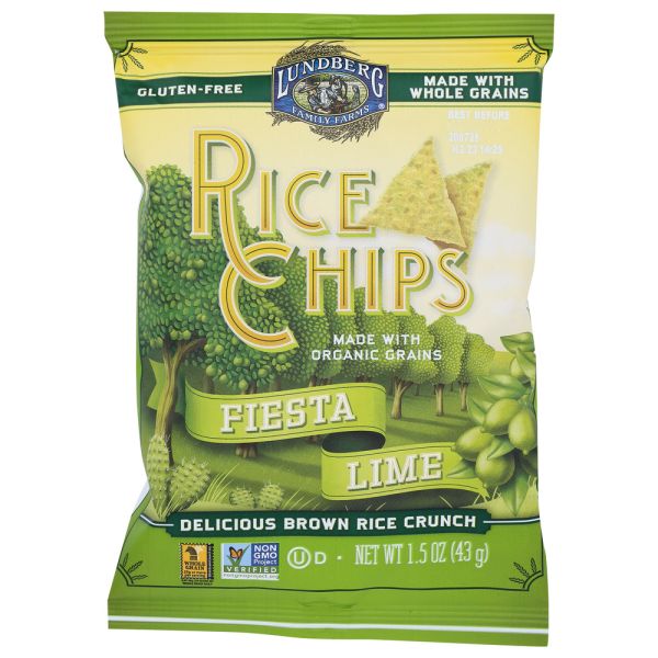 LUNDBERG: Fiesta Lime Rice Chips, 1.5 oz