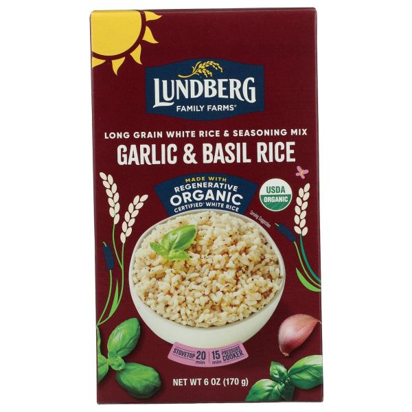 LUNDBERG: Garlic and Basil Rice, 6 oz