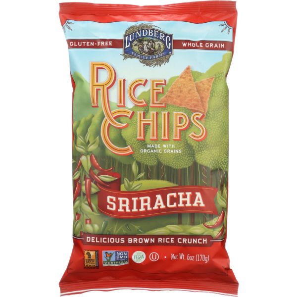 LUNDBERG: Sriracha Rice Chips, 6 oz