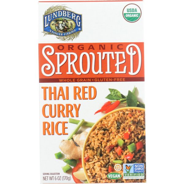 LUNDBERG: Sprouted Thai Red Curry Rice, 6 oz