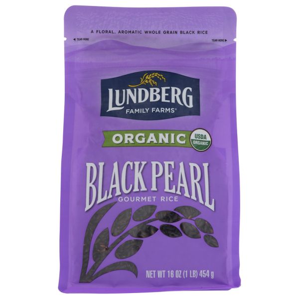 LUNDBERG: Organic Black Pearl Rice, 1 lb