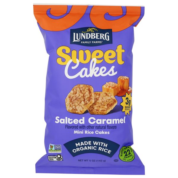 LUNDBERG: Sweet Cakes Salted Caramel Mini Rice Cakes, 5 oz