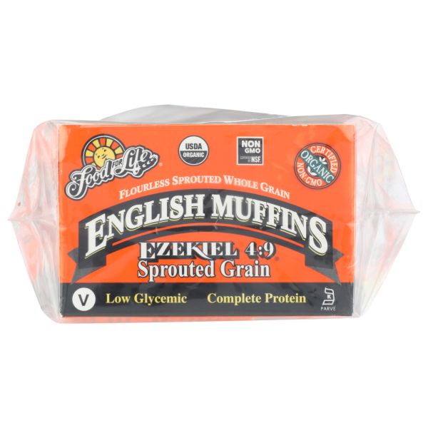 Food for Life Ezekiel 4:9 Sprouted Whole Grain English Muffins, 16 Oz