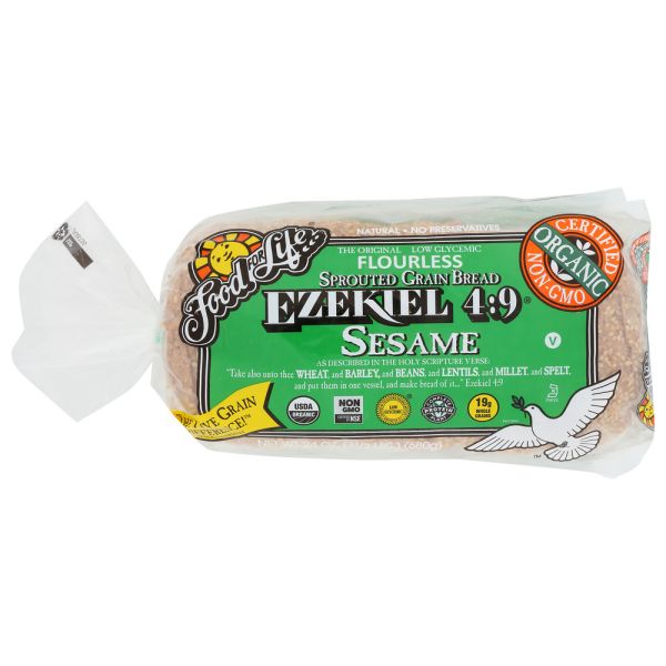 FOOD FOR LIFE: Ezekiel 4:9 Sesame Sprouted Grain Bread, 24 oz