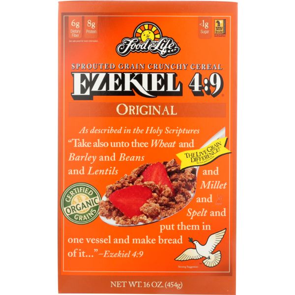 Food for Life Ezekiel 4:9 Sprouted Grain Cereal Original, 16 Oz