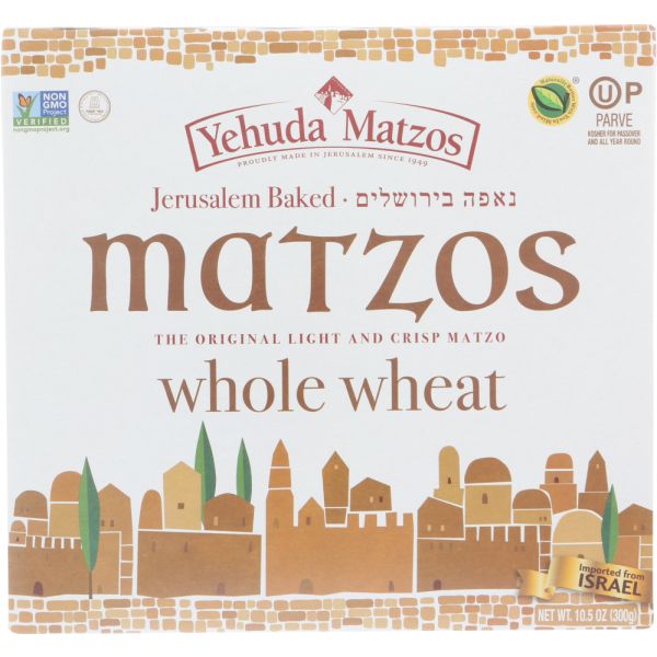 YEHUDA: Whole Wheat Daily Matzo Thins, 10.5 oz