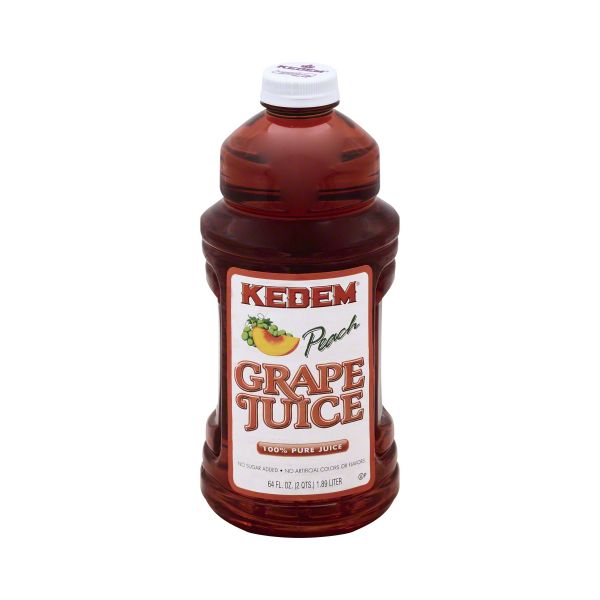 KEDEM: Juice Peach Grape, 64 oz