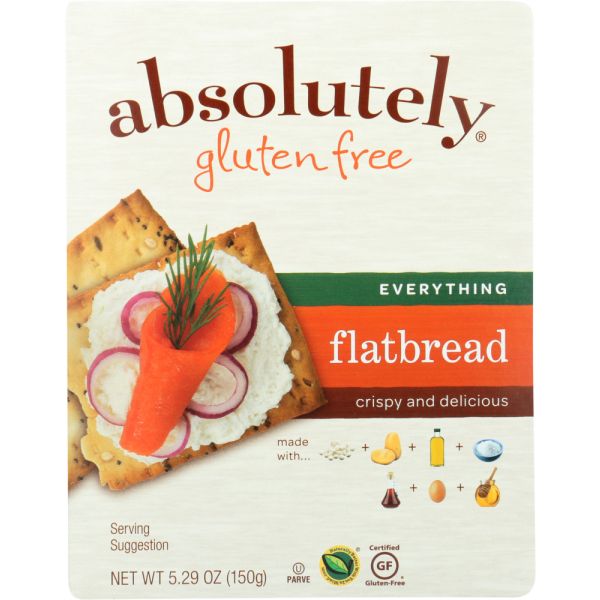 ABSOLUTELY GLUTEN FREE: Flatbread Gluten Free Everything, 5.29 oz