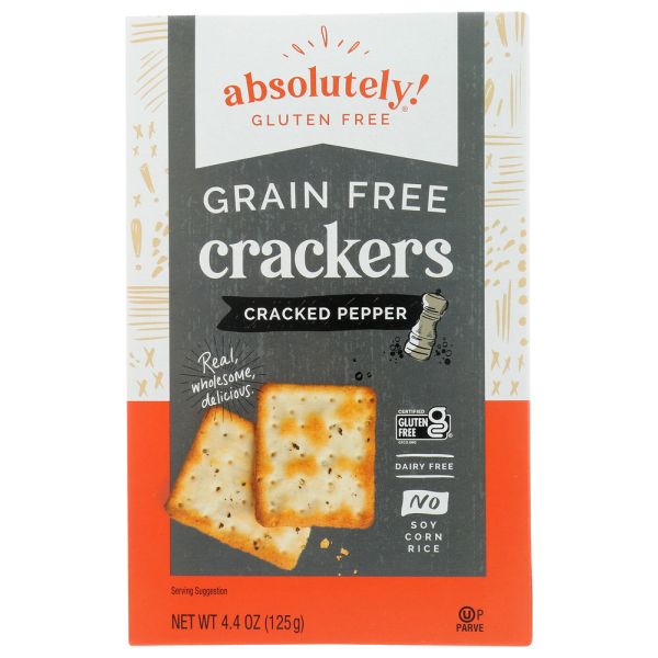 ABSOLUTELY GLUTEN FREE: Cracker Gluten Free Cracked Pepper, 4.4 oz