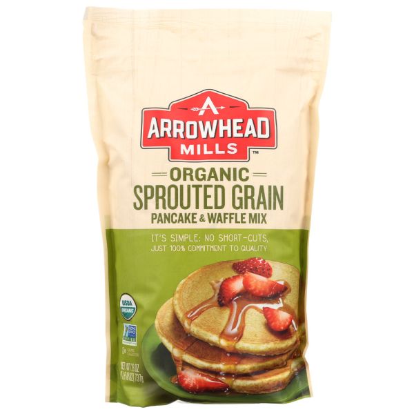 ARROWHEAD MILLS: Organic Sprouted Grain Pancake & Waffle Mix, 26 oz