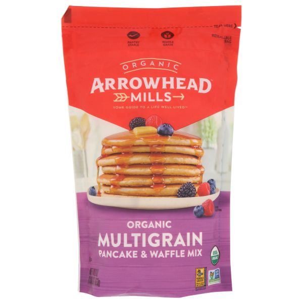 ARROWHEAD MILLS: Organic Multigrain Pancake Waffle Mix, 22 oz