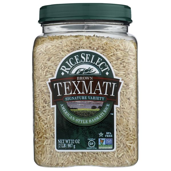 RICE SELECT: Texmati Long Grain American Basmati Brown Rice, 2 Lb