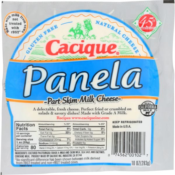 CACIQUE: Panela Part Skim Milk Cheese, 10 oz