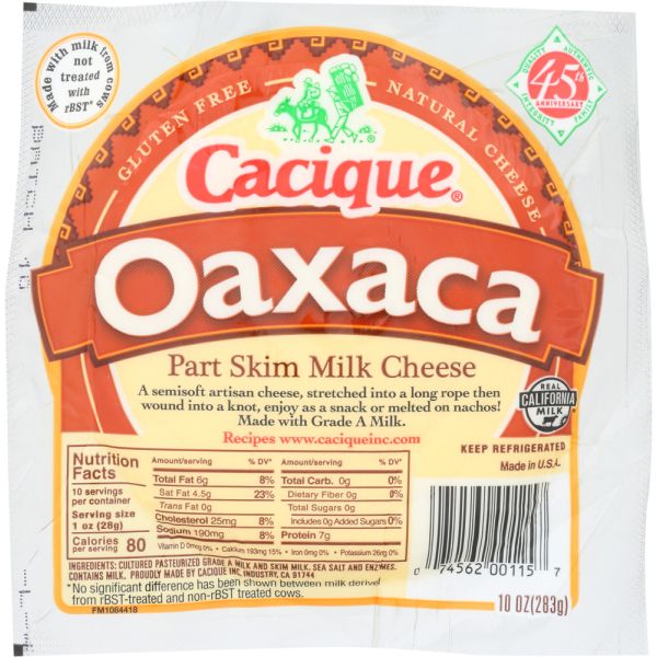 CACIQUE: Oaxaca Part Skim Milk Cheese, 10 oz