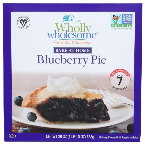WHOLLY WHOLESOME: Pie Ubake 8 Inch Blueberry, 28 oz