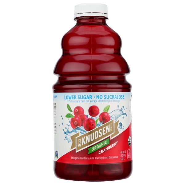 KNUDSEN: Organic Cranberry Low Sugar Juice, 48 fo