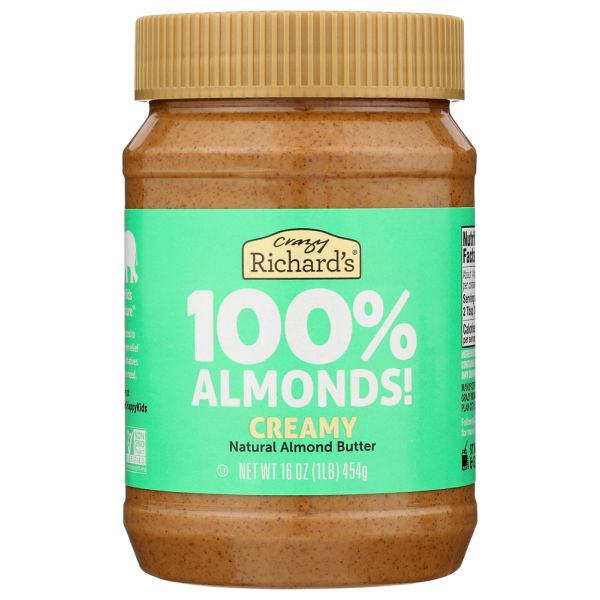 CRAZY RICHARD: Almond Butter, 16 oz