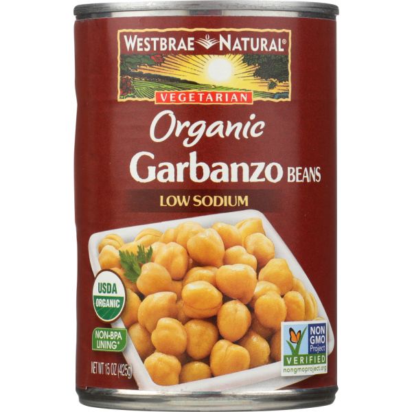 WESTBRAE NATURAL: Vegetarian Organic Garbanzo Beans, 15 oz