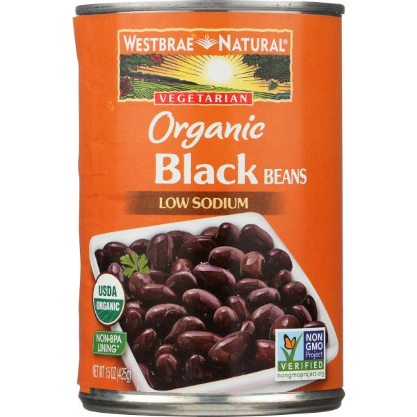 WESTBRAE NATURAL: Vegetarian Organic Black Beans, 15 oz