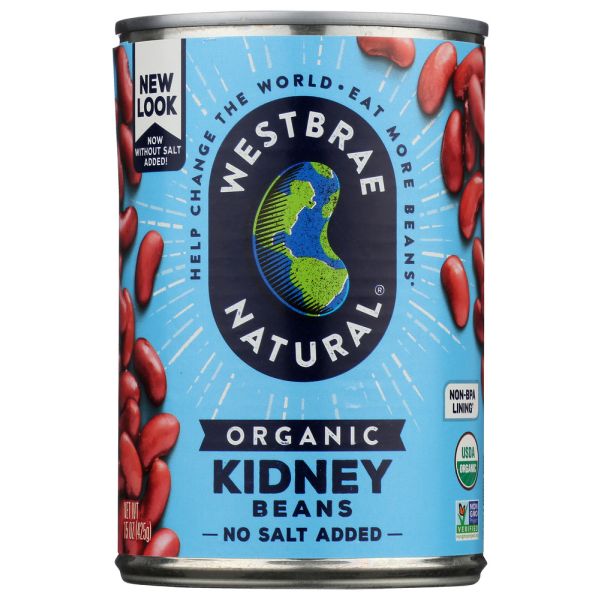 WESTBRAE NATURAL: Vegetarian Organic Kidney Beans, 15 oz