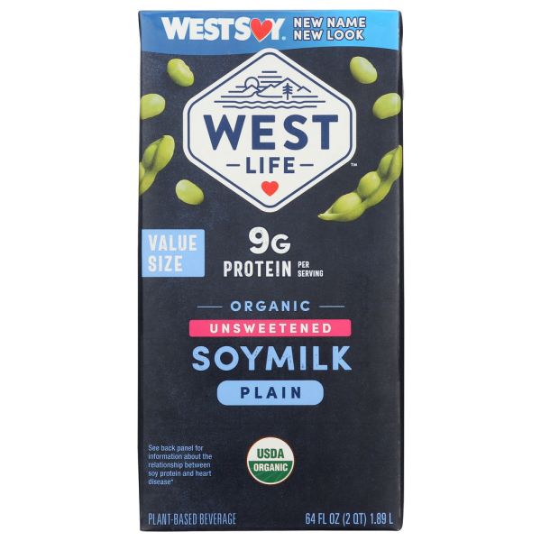 WESTSOY: Organic Unsweetened Original Soymilk, 64 oz