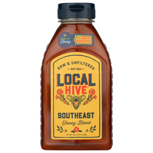 LOCAL HIVE: Southeast Raw and Unfiltered Honey, 16 oz