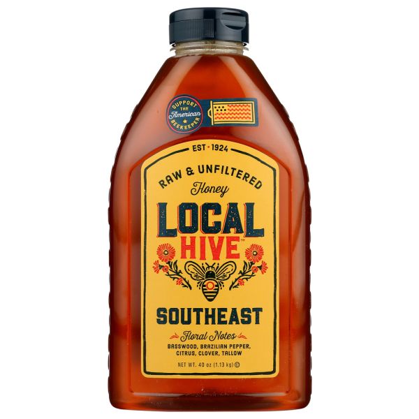LOCAL HIVE: Southeast Raw and Unfiltered Honey, 40 oz
