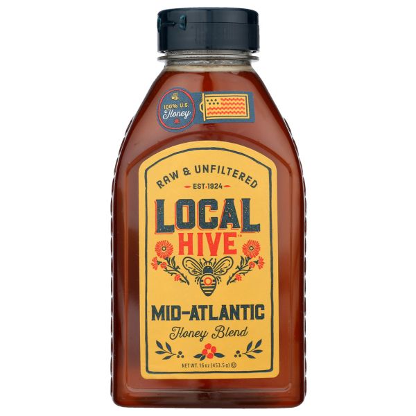 LOCAL HIVE: Raw & Unfiltered Mid Atlantic Honey, 16 oz