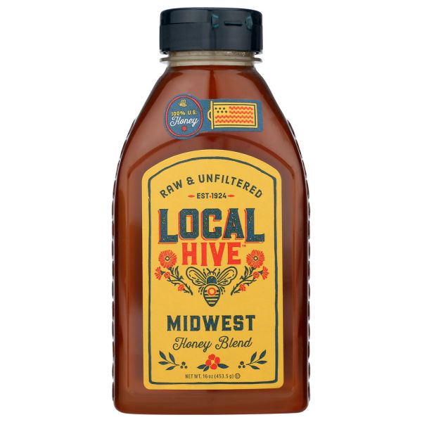 LOCAL HIVE: Raw & Unfiltered Midwest Honey, 16 oz