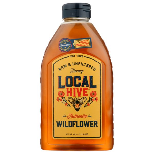 LOCAL HIVE: Raw & Unfiltered Wildflower Honey, 40 oz