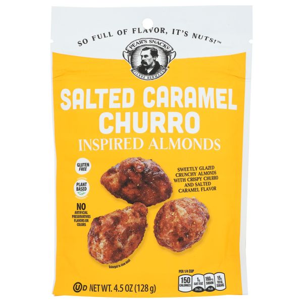PEARS SNACKS: Almonds Salted Caramel Churro, 4.5 OZ
