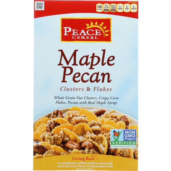 Peace Cereal Clusters and Flakes Cereal Maple Pecan, 11 Oz