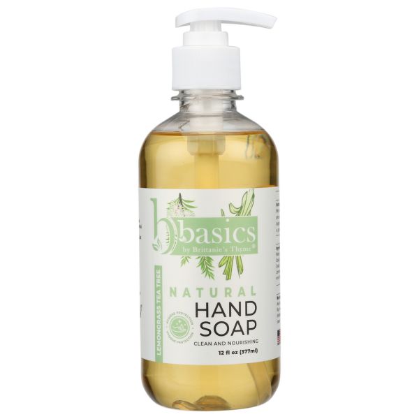 BRITTANIES THYME: Lemongrass Tea Tree Natural Hand Soap, 12 oz