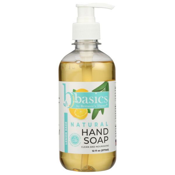 BRITTANIES THYME: Lemon Sage Natural Hand Soap, 12 oz