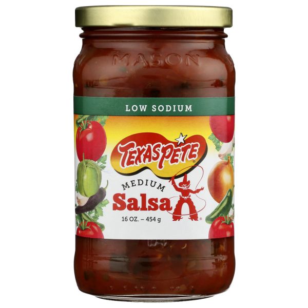 TEXAS PETE: Medium Salsa Low Sodium, 16 oz