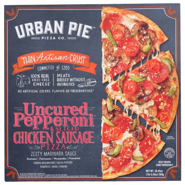 URBAN PIE: Uncured Pepperoni and Chicken Sausage Pizza, 20.45 oz