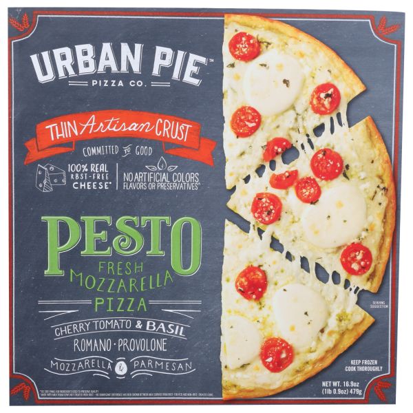 URBAN PIE: Pesto and Fresh Mozzarella Pizza, 16.9 oz
