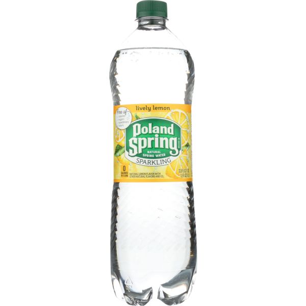 POLAND SPRINGS: Water Spring Sparkle, Lemon, 1 lt
