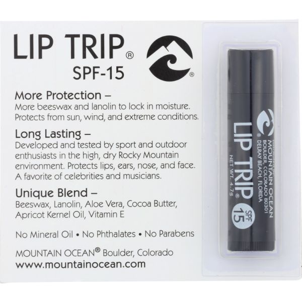 MOUNTAIN OCEAN: Lip Trip SPF15, 0.165 oz